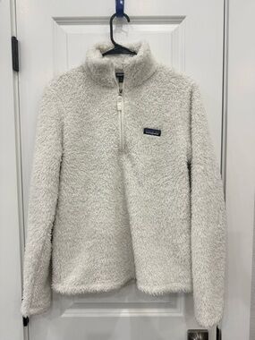 Patagonia Cream Sherpa Fleece with Logo Patch